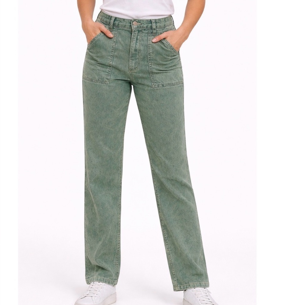 Anthropologie jeans ‘The Wanderer’ Palm Leaf Pattern Women’s Utility Pants 27"